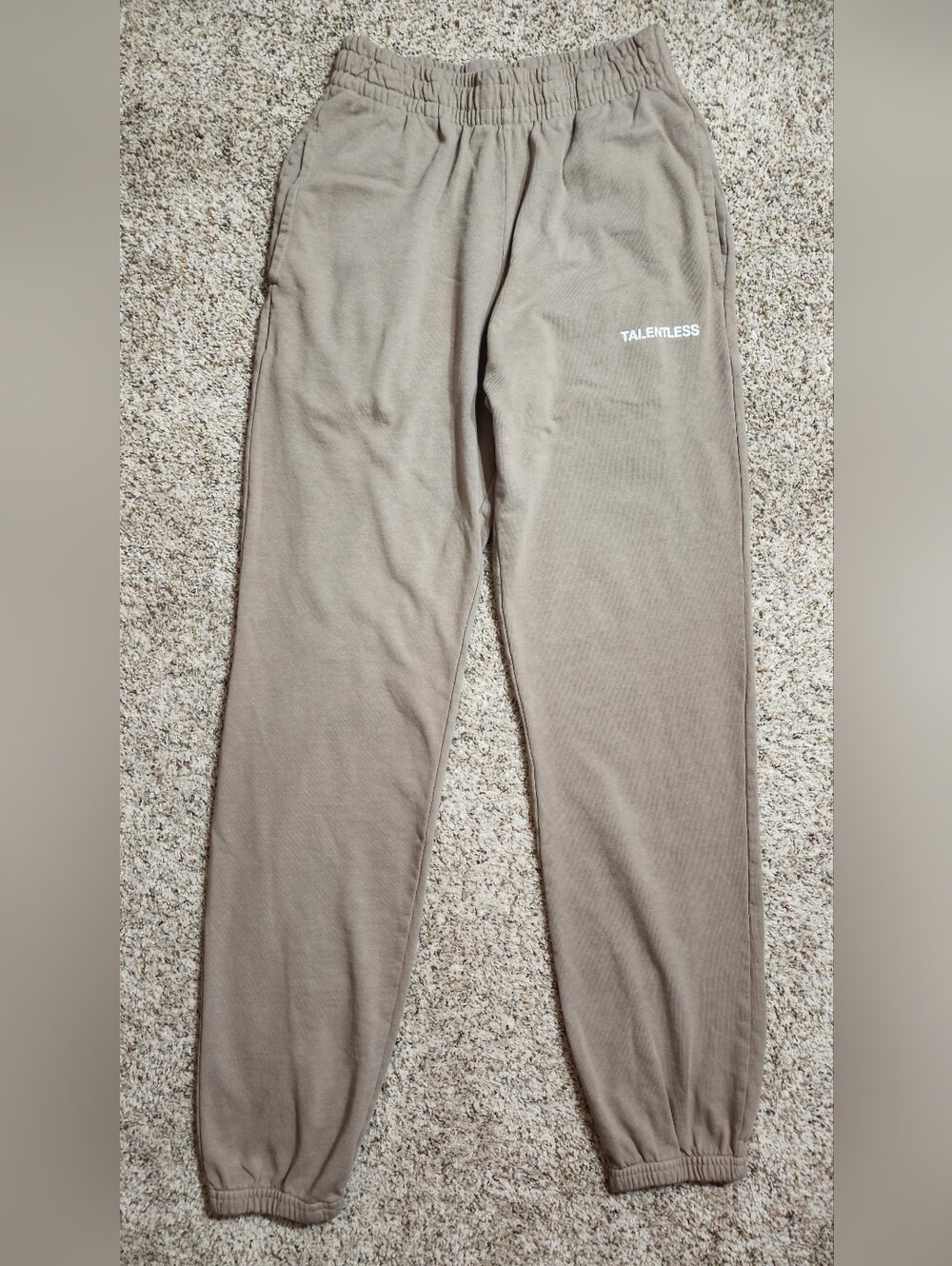 TALENTLESS Taupe Sweatpants Track Joggers Streetwear XS